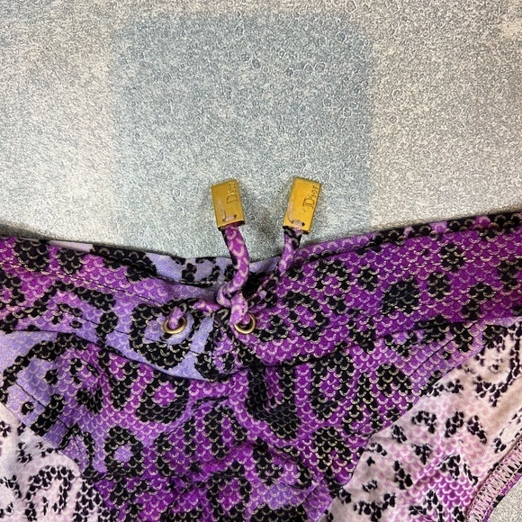 Christian Dior Bikini Set – Purple & Gold Print, Size 6 - Picture 6 of 13